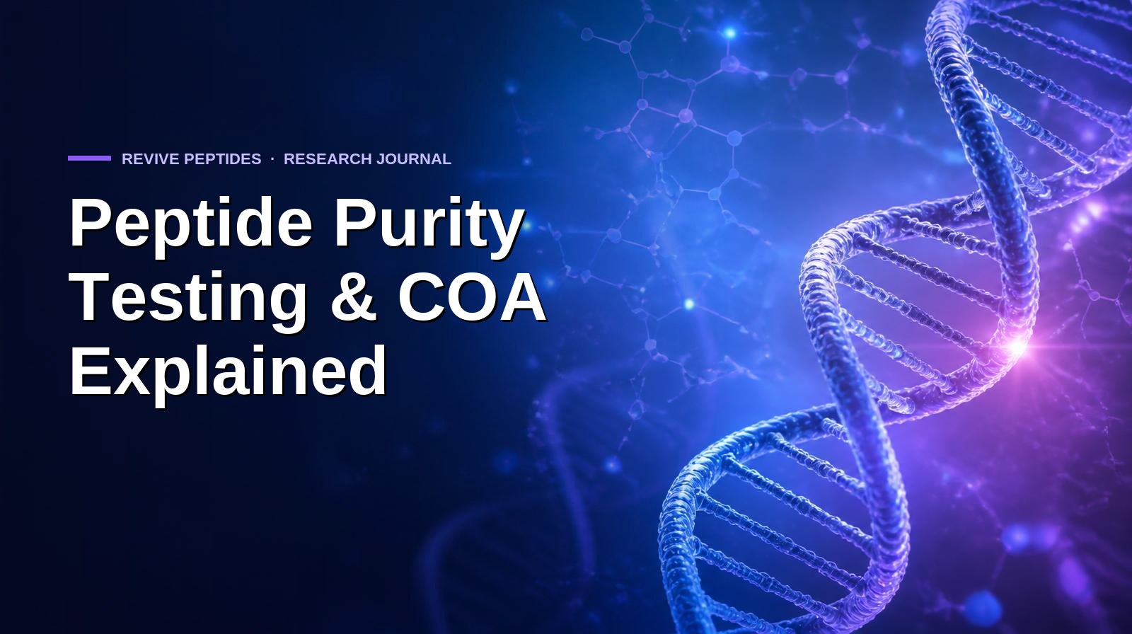 Peptide Purity Testing & COA Explained