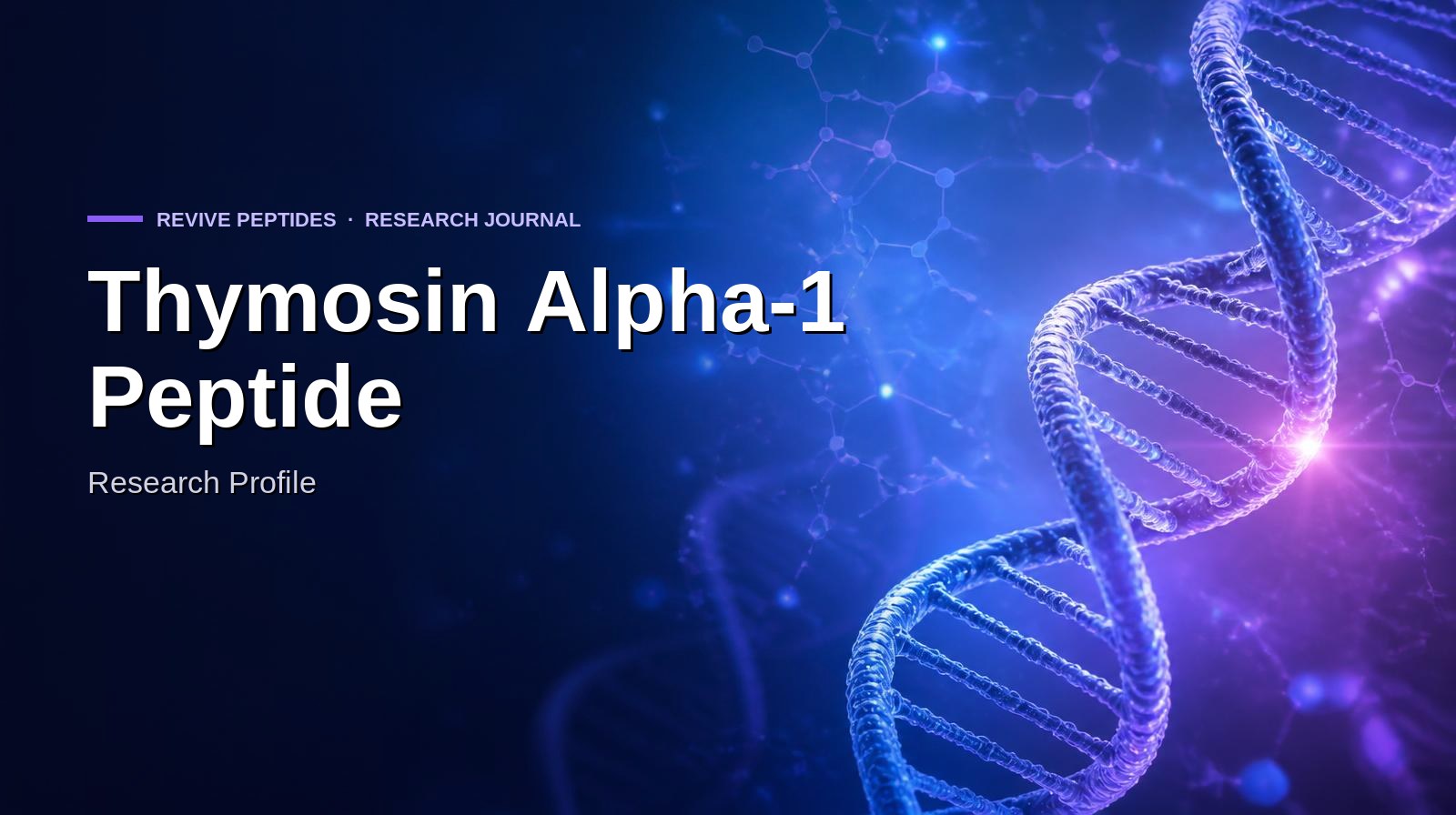 Thymosin Alpha-1 Peptide: Research Profile